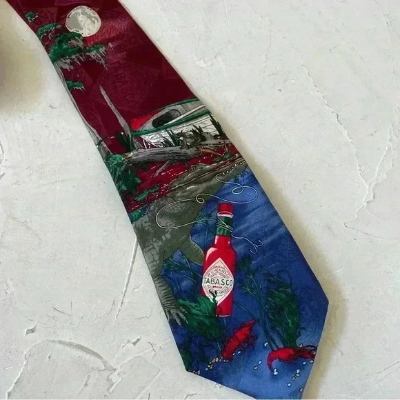 Vintage Tabasco Halloween Costume Tie 100% Silk Made in USA - Picture 2 of 9